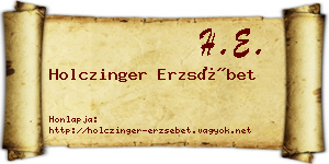 Holczinger Erzsébet névjegykártya